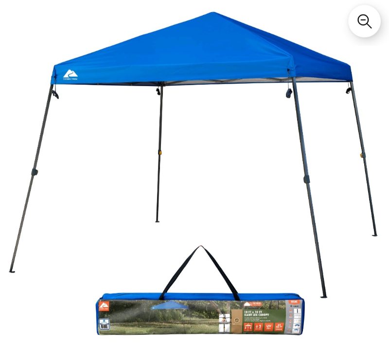 Ozark Trail 10ft x 10ft Slant Leg Instant Canopy sold price at auction in Canada
