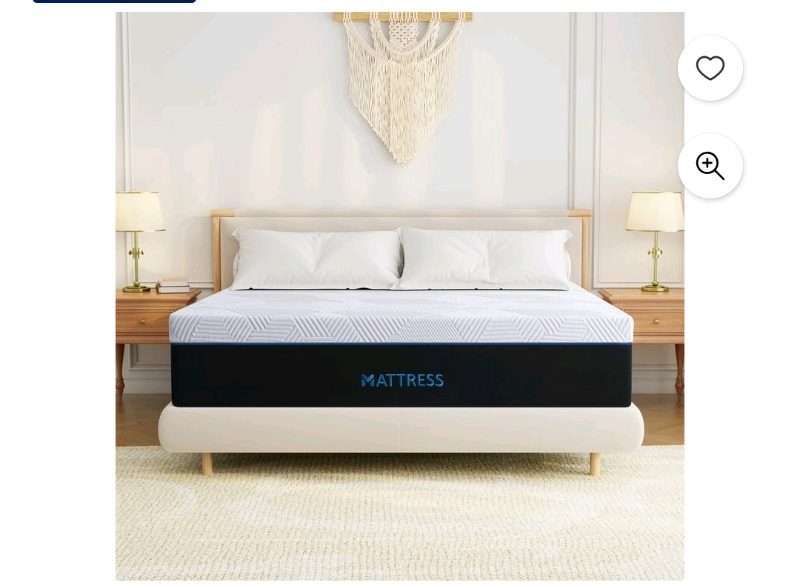 Queen Mattress GELBIY 10 inch Gel sold for $110 at auction (list price $489)