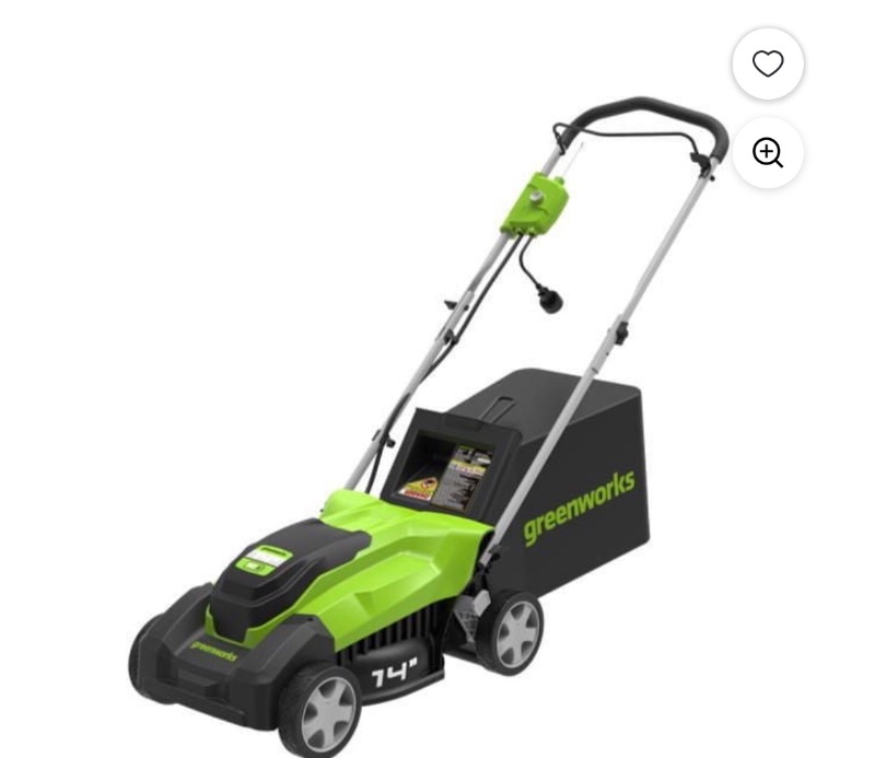 Greenworks 9-Amp 14" 2-in-1 Push Mower sold price at auction in Canada
