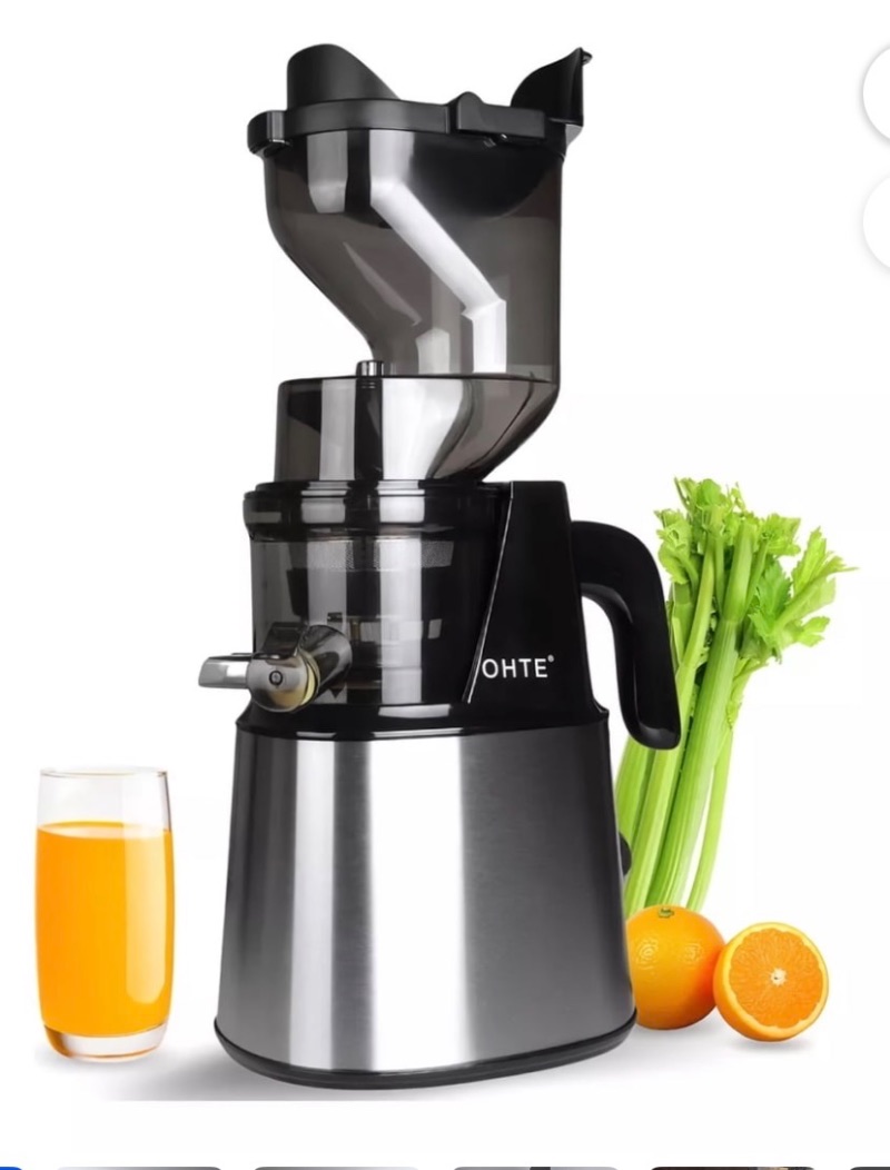 Intexca 300W Cold Press Juicer, 5.1" Feeding Chute, Quiet sold price at auction in Canada