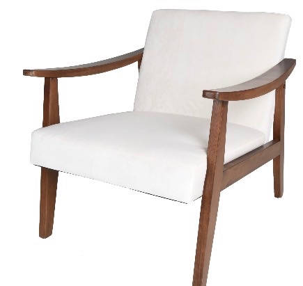 Zenvida Mid Century Modern Accent Armchair Solid Hardwood sold price at auction in Canada