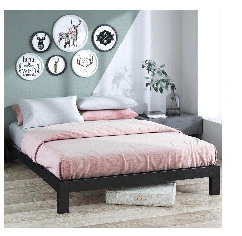 Zinus Arnav Queen 10 Inch Heavy Duty Metal Platform Bed sold price at auction in Canada