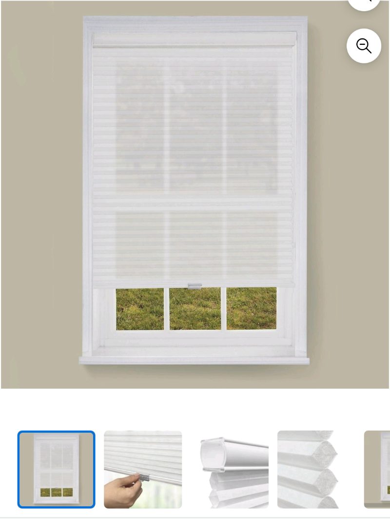 Mainstays 9/16" Cordless Light Filtering Cellular Shades sold price at auction in Canada