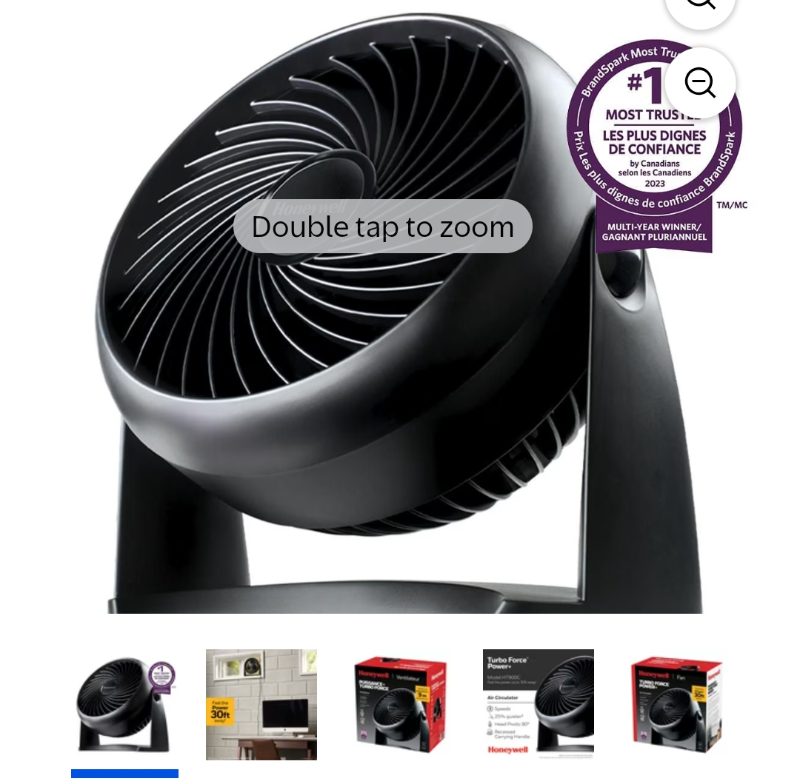Honeywell HT900C TurboForce® Fan / Air Circulator sold price at auction in Canada