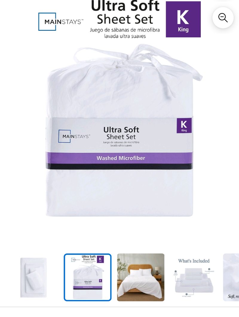 Mainstays Washed Ultra Soft Microfiber Bed Sheet Set, Queen sold price at auction in Canada