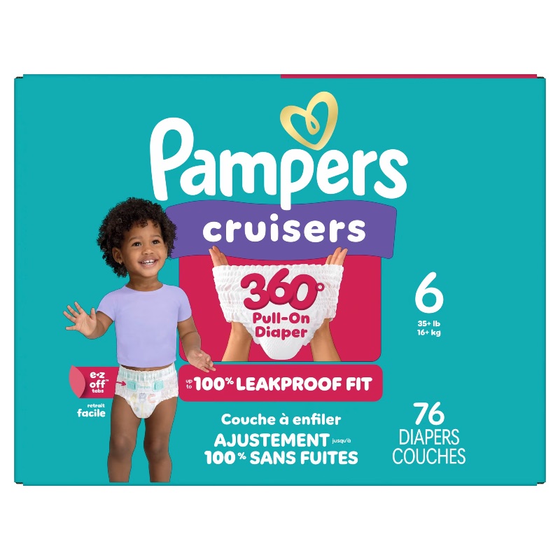 Pampers Diapers - Cruisers 360° - Size 5 sold price at auction in Canada