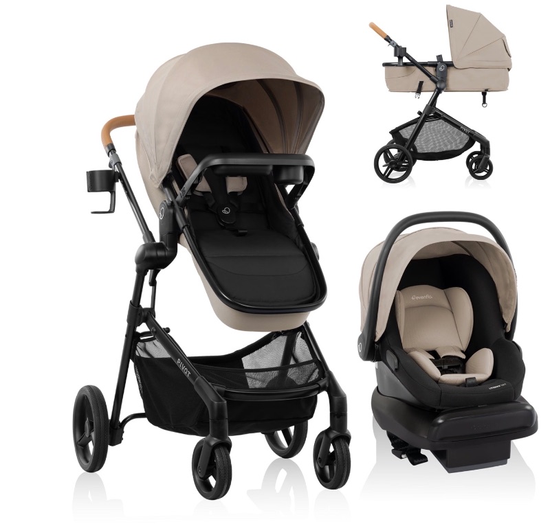 Evenflo Pivot NXT Travel System w/ LiteMax NXT Infant Car Seat (0-6 Years) — coming up at the AmazeDeals auction in Kitchener